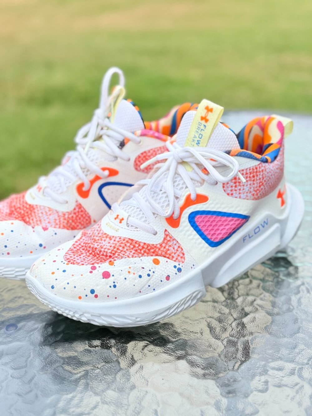 Under Armour Flow Breakthru 3 Womens 10 Polka Dots Y2K Basketball Sneakers 4289